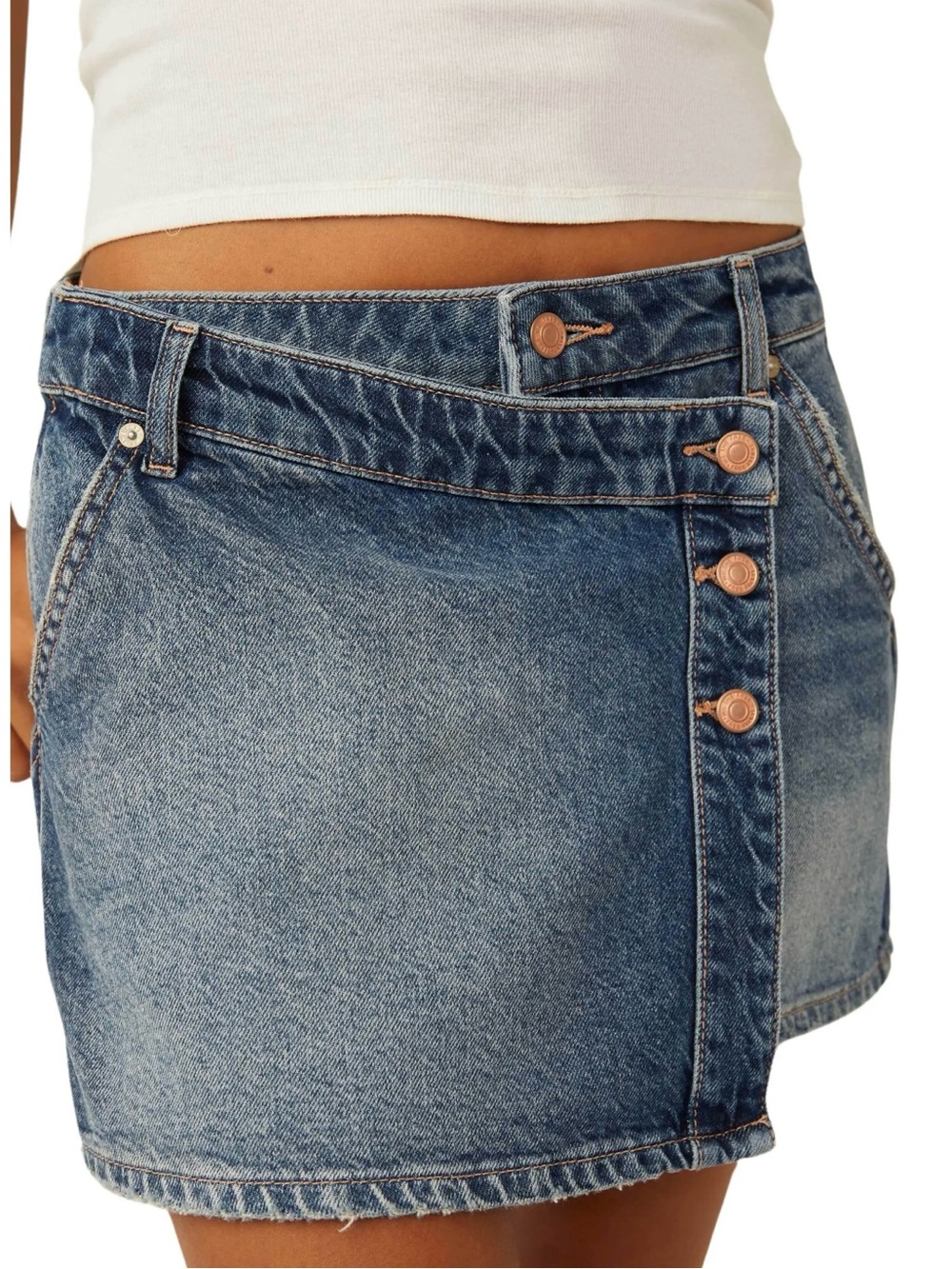 Free People Wynne Denim Mini Skirt New